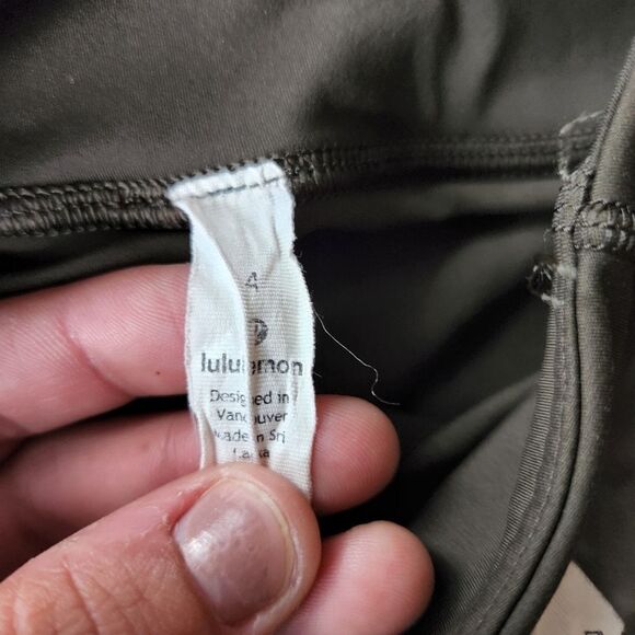 Lululemon Army Green Cropped Leggings - Picture 3 of 8